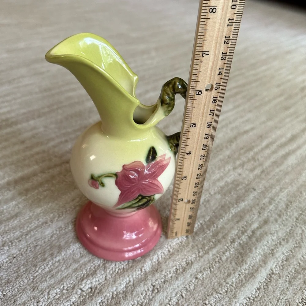 Vintage Hull Pottery Ewer Wonderland Pattern Small Pitcher Vase 6.5”